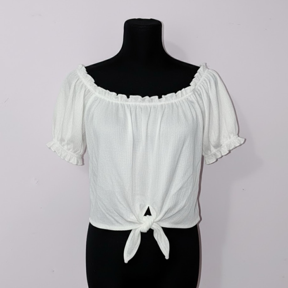 White Ruffle Top from H&M